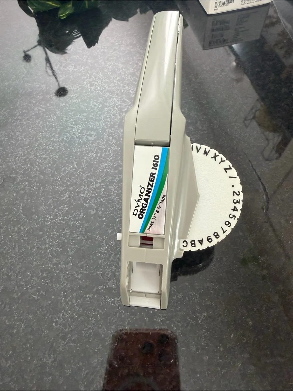 Vintage Dymo Organizer 1610 Label Maker in Light Gray-Works